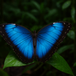 Mariposa morpho azul: joya luminosa de la selva amazónica